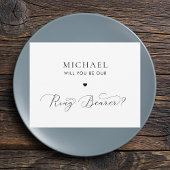 デリケートなスクリプトとハートリングや輪ベアラ提案カード 招待状