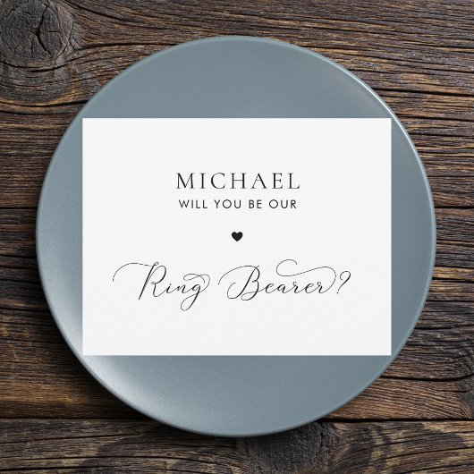 デリケートなスクリプトとハートリングや輪ベアラ提案カード 招待状