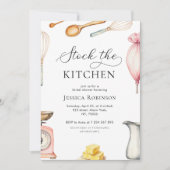 デリケートなスクリプトストックザキッチンブライダルシャワー 招待状 (正面)