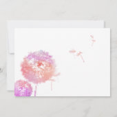 デリケートなタンポポ葬儀アナウンスカード 招待状 (裏面)