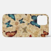 デリケートなダンス:蝶とつる植物オンソフト紙 Case-Mate iPhoneケース (裏面 (横))