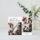 デリケートなハッピーホリデー3フォトファミリーニュースレター シーズンポストカード (スタンド正面)