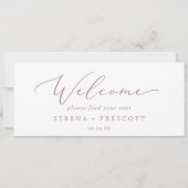 デリケートなバラぶら下がった金ゴールドの座席表ヘッダー (裏面)