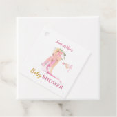 デリケートなバレリーナガールベビーシャワーメッセージカード フェイバータグ (インサイチュ)