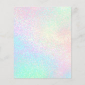 デリケートなパステルレインボーグリッター美しいサロン チラシ (裏面)