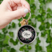 デリケートなピンクのフローラリース、ママと一緒に キーホルダー (手)