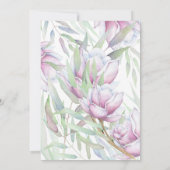 デリケートなピンクの薄紫フローラ水彩誕生日 招待状 (裏面)