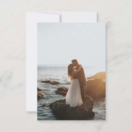 デリケートなピンクの野結婚花写真ありがとうございました サンキューカード (裏面)