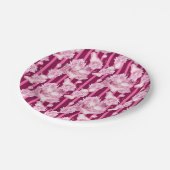 デリケートなピンクランジェリーブライダルシャワー紙プレート ペーパープレート (アングル)