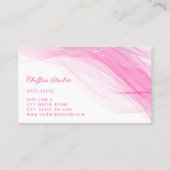 デリケートなピンク金ゴールド詳細名刺 名刺 (裏面)