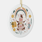 デリケートなフィリグラースノーフレークオーナメント セラミックオーナメント (右)