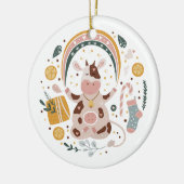 デリケートなフィリグラースノーフレークオーナメント セラミックオーナメント (左)