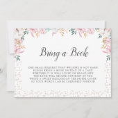 デリケートなフローラと綿で本を持ってくる 招待状 (正面)