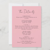 デリケートなフローラをすべて1つの結婚式招待状に 招待状 (裏面)