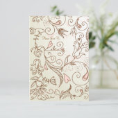 デリケートなフローラベビーシャワー 招待状 (スタンド正面)