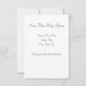 デリケートなフローラベビーシャワー 招待状 (裏面)