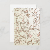 デリケートなフローラベビーシャワー 招待状 (正面/裏面)