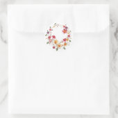 デリケートなフローラリースシール ラウンドシール (バッグ)