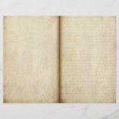 デリケートなフローラヴィンテージスタイルジャーナル・ページ (裏面)