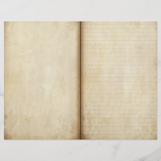 デリケートなフローラヴィンテージスタイルジャーナル・ページ (裏面)