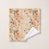 デリケートなフローラヴィンテージスタイル バスタオルセット (ウォッシュタオル)