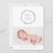 デリケートなフローラ誕生の発表 案内状 (正面)