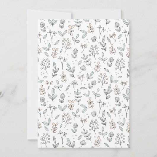 デリケートなフローラ誕生の発表 案内状 (裏面)