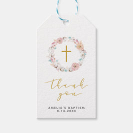 デリケートなフローラ&コットンサンキュー ギフトタグ