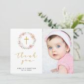 デリケートなフローラ&コットンサンキュー サンキューカード (スタンド正面)