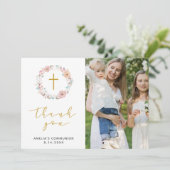 デリケートなフローラ&コットンサンキュー サンキューカード (スタンド正面)