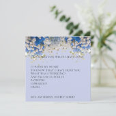 デリケートなブルーフローラごめんね謝罪カード サンキューカード (スタンド正面)