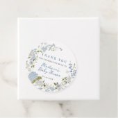 デリケートなブルーフローラリースベビーシャワー フェイバータグ (インサイチュ)