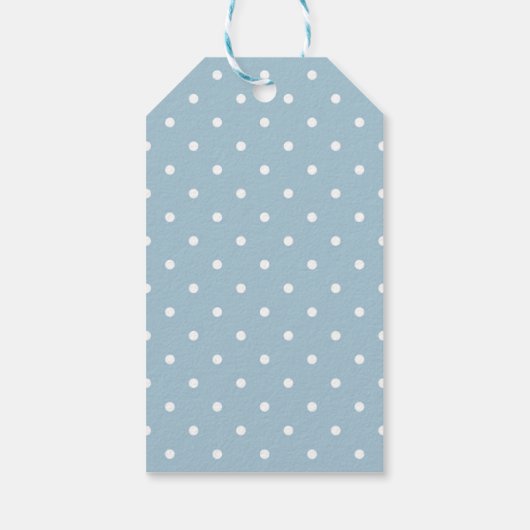 デリケートなブルーベビーシャワーありがとうフローラ ギフトタグ (裏面)