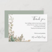 デリケートなベ結婚ルの感謝していお前 サンキューカード (正面/裏面)