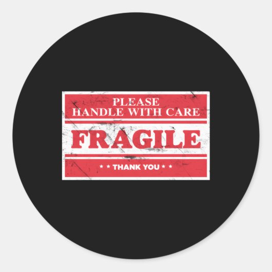 デリケートなラベルPaで取気にり扱いをお願い ラウンドシール (正面)