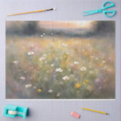 デリケートなワイルドフラワーティッシュペーパー 薄葉紙 (クラフト)