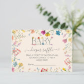 デリケートなワイルドフラワーフローラガーデンおむつラッフル 出欠カード (スタンド正面)