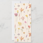 デリケートなワイルドフラワーフローラ庭園の結婚式 招待状 (裏面)