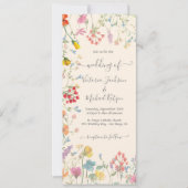 デリケートなワイルドフラワーフローラ庭園の結婚式 招待状 (正面)
