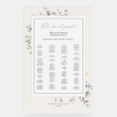 デリケートなワイルドフラワー着座図アイボリーID1102 アクリルサイン (正面)