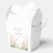 デリケートなワイルドフラワー結婚式の引き出物ボックス フェイバーボックス (オープン)