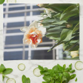 デリケートな可愛い水仙春 キッチンタオル (折り畳み)