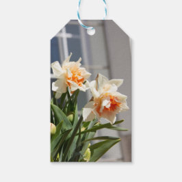デリケートな可愛い水仙春 ギフトタグ