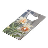 デリケートな可愛い水仙春 クレジットカード栓抜き (正面アングル)