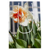 デリケートな可愛い水仙春 ミディアムペーパーバッグ (裏面)