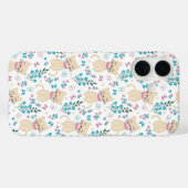 デリケートな子猫とボタニカルな落書き Case-Mate iPhoneケース (裏面 (横))