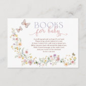 デリケートな春の山花の本のためのベビーガール エンクロージャーカード (正面)