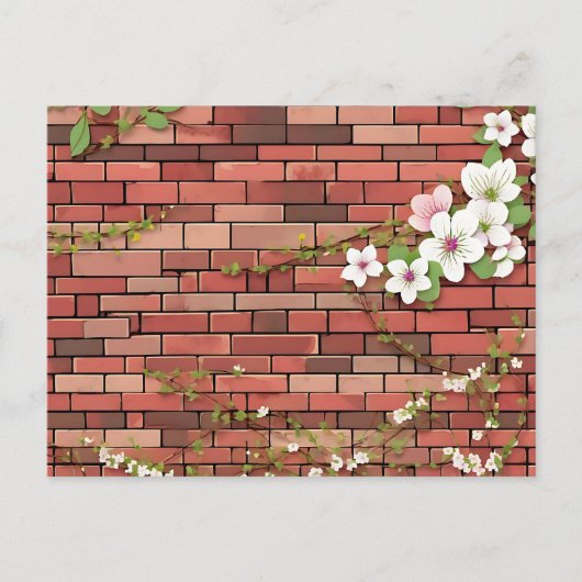 デリケートな春の花 ポストカード (正面)