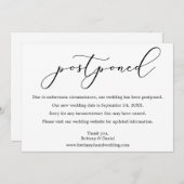 デリケートな書結婚道の延期の日付カード セーブザデート (正面/裏面)