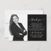 デリケートな書道台本の葬儀サンキューカード サンキューカード (正面)